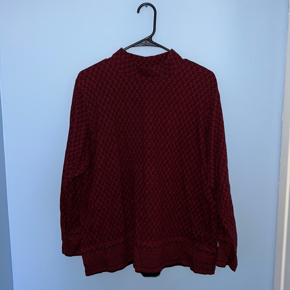 Elisabeth by Liz Claiborne Mock Neck Long Sleeve Shirt